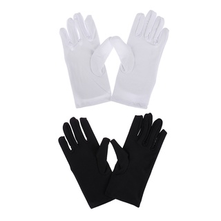 1 par de guantes de algodón funcionales Khan tela calidad cheque sólido guantes rituales juego guantes blancos