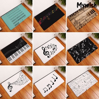 [mywish] Alfombra/carpete antideslizante con estampado De Notas musicales Para cocina/baño