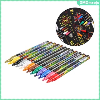 12-Color Premium Acrylic Paint Pen, Water Based, Extra Fine Point, Nylon Tip,1Odorless, Free And Safe