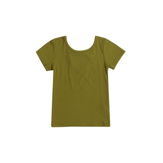 Laa8-Kids camiseta, verano de Color sólido Bowknot cuello redondo manga corta Tops blusa para niñas