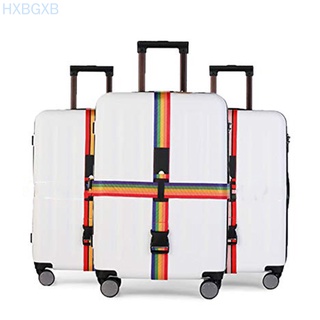 4pcs equipaje de viaje maleta correa equipaje mochila bolsa de Color arco iris cuerda cinturón hebilla vendaje HXBG
