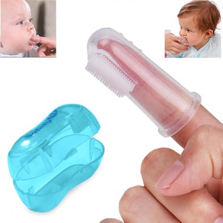 Yrsugar Baby Safe - cepillo de dientes de silicona con caja de cepillo de dientes para bebé