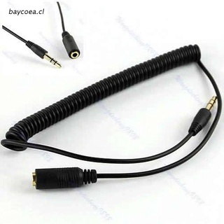 bay 3.5mm Male to Female M/F Plug Stereo Headphone Audio Coiled Extension Cable Jack