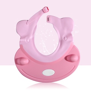 Anbling portátil seguro oído protección de la cabeza cubierta impermeable ajustable de silicona visera de baño bebé gorro de ducha/Multicolor (3)