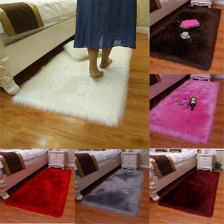 1pc alfombra de lana artificial shaggy alfombras esponjosas para sala de estar dormitorio
