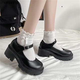 engas 2021 Autumn Models Mary Jane Shoes Small Leather Shoes Women Women's Japanese High Heels Retro Platform Shoes Women Oxford Shoes .