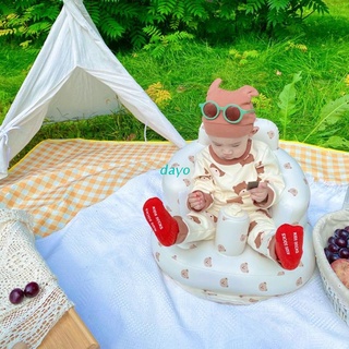 Día Multifuncional Bebé PVC Inflable Asiento Baño Sofá Aprendizaje Comer Cena Silla Taburete De