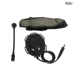 niki new z auriculares tácticos estilo militar hd-03 airsoft mic radio ajustar