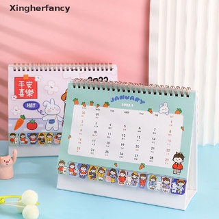 Xfmy 2022 Kawaii escritorio calendario Plan cuaderno lindo grande calendario de escritorio libro caliente