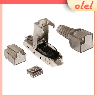 [Olel] Conector blindado Cat6A Modular Ethernet LAN Cable de red, nuevo