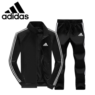Adidas traje de entrenamiento elástico de alta calidad resistente al desgaste suelto y transpirable traje deportivo