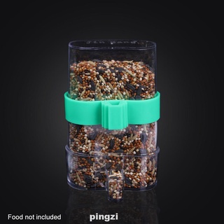 alimentador de pájaros de plástico transparente de doble uso fácil de limpiar alimentos para beber alimentos (6)