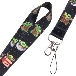 RAINBOW High Quality Star wars Cute Lanyard Yoda Baby Polyester Removable Durable Cartoon Hanging Rope/Multicolor (9)