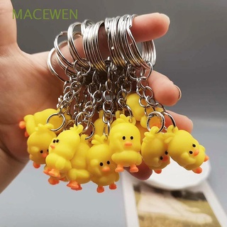 MACEWEN Small Gift Keychain 5pcs Key Rings Key Chain Mini Cute Little Yellow Duck Cartoon Little Duck Pendant