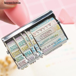 [Loveoionia] Portable Roller Stamp Words Date Seal Inkpad DIY Scrapbooking Card Making Craft DFGF