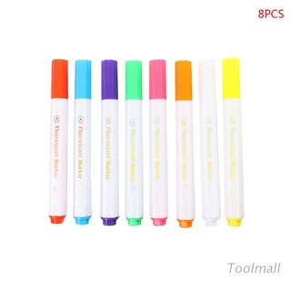 herramienta 8 colores fluorescente líquido tiza rotuladores borrables resaltadores led tablero de escritura de vidrio ventana arte