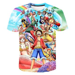 Una pieza 3D T-shirt niños Casual ropa de calle niños niñas niños camiseta impreso Anime verano Top