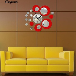 Gregorio reloj acrílico diseño espejo efecto Mural pegatina de pared decoración del hogar artesanía (2)