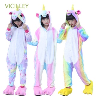Vicilley Kigurumi zapatos De franela niños regalos animales dibujos Animados unicornio ropa De dormir ropa De dormir