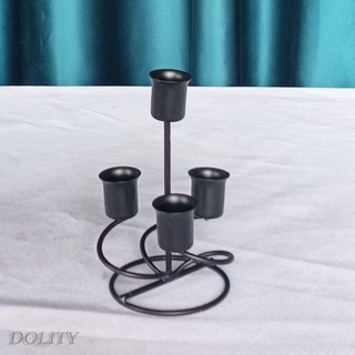 [Dolity] portavelas de Metal 4 mechas de Metal candelabro para velas cónicas, candelabros, mesa centro de mesa elegante decoración pieza para casa boda