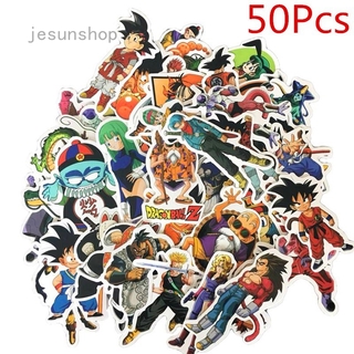Chengyusiw Jesunshop 50Pcs Anime Dragon Ball Super Saiyan Goku pegatinas para monopatín portátil