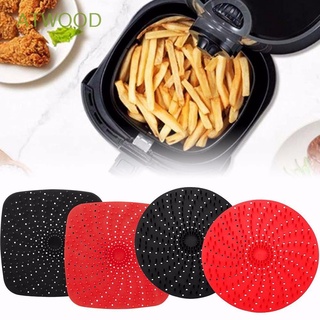 ATWOOD Square Air Fryer Liner Reusable Cooking Tool Baking Mat Fit all Airfryer Silicone Round Replacement Non-Stick Air fryer accessories