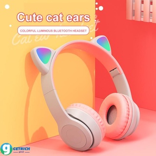 Audífonos inalámbricos LED de gato Ear secuencian audífonos bluetooth plegables sobre la oreja con micrófono GETRICH.BR