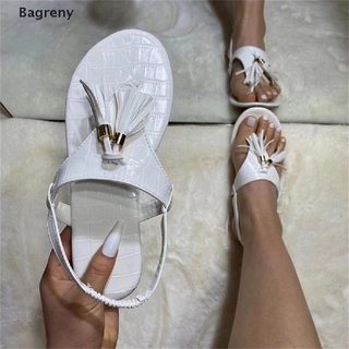 Bagreny mujeres borlas Slingback sandalias dedo del pie abierto gladiador Bohemia Peep Toe Casual confort zapatos planos BR