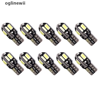Oglinewii 10PCS Canbus T10 194 168 W5W 5730 8 LED SMD White Car Side Wedge Light Lamp CL