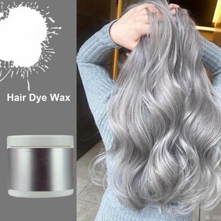 atlantamart 115g secado rápido cera de cabello efecto natural moldeado rápido portátil abuela gris cera de pelo sólido desechable crema para uso en el hogar