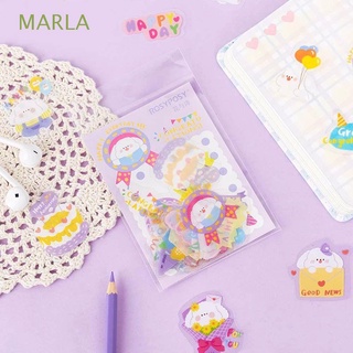 MARLA Diary Album Decor Journal Stickers Hand Account Material DIY Scrapbooking Cartoon Stickers Self-adhesive Animals Stationery Flakes 40Pcs/pack Decorative Stickers