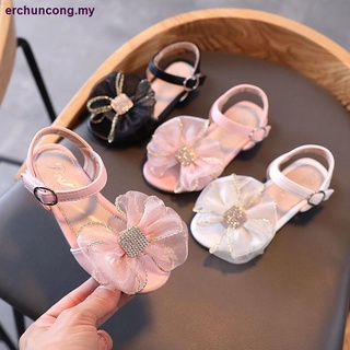 Sandalias de las niñas 2021 verano nuevos niños s suela suave zapatos de playa pequeñas niñas arco diamantes de imitación princesa zapatos bebé (1)