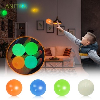 ANITRA 65mm Squash Ball Kids Gifts Decompression Ball Sticky Target Ball Suction Stick Wall Throw Fluorescent Throw At Ceiling Classic Stress Globbles/Multicolor
