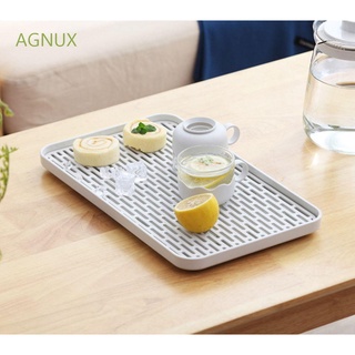AGNUX Large Fruit Tray Creative Kitchen Organizer Dish Drying Rack Plate Dryer White 1 pc For Kitchen Sink Double Layer Multi-use Plates Rack