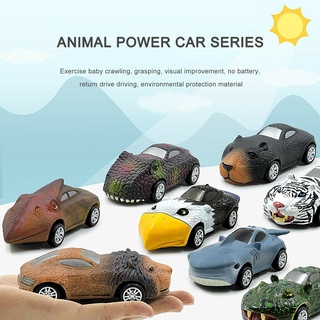 wnsenbem Simulation Animal Pull Back Car Mini Vehicle Toddlers Kids Educational Toy Gifts