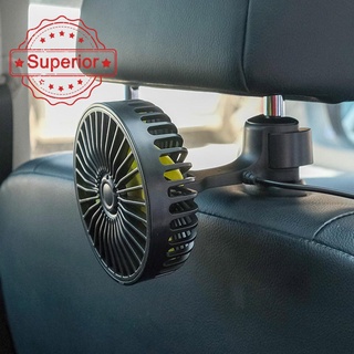Asiento trasero del coche reposacabezas trasero 3 velocidades ventilador USB de enfriamiento de aire ventilador de camión para SUV Auto W9M3