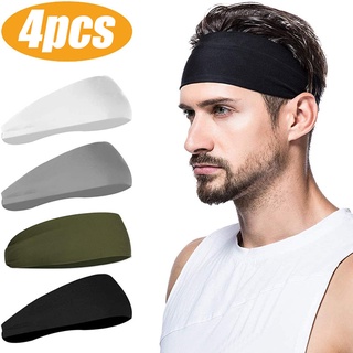 4 pzs banda elástica para el cabello/banda deportiva para hombres y mujeres/correr fitness