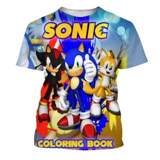 Verano De Los Niños Sonic Camiseta De Dibujos Animados De Manga Corta T-shirt Ropa Bebé Niño Top Para Adolescentes