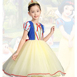 Vestido de princesa para niños, vestido de niña, vestido de princesa blanca como la nieve para niños, disfraz de Halloween
