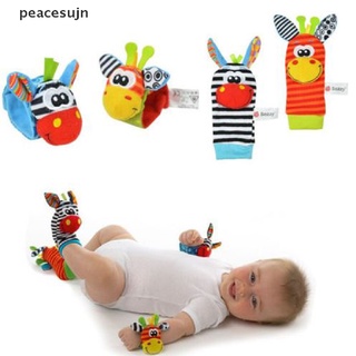 【jn】 Infant Baby Kids Socks Rattle Toys Animals Wrist Rattle And Socks 0~24 Months .