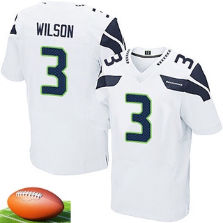 Russell Wilson # 3-Nfl Seattle Seahawks Hombres Rugby Camisa-Bordado Camiseta Deportiva Manga Curta Futebol