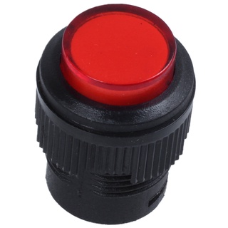 5 x 2 pines SPST apagado/(On) N/O rojo redondo momentáneo interruptor de botón y 2 piezas 4 terminales LED rojo interruptor de botón DC 3V (9)