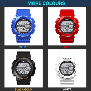 reloj de pulsera digital lcd con cronómetro/fecha/correa de goma/deportivo/de moda