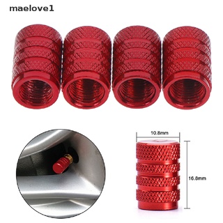 [maelove1] 4 piezas de aluminio rojo neumáticos de coche válvula tallos de aire cubierta de polvo de tornillo tapa accesorios [maelove1]