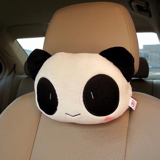 Panda coche reposacabezas de dibujos animados coche automotriz con la cabeza almohada cojín almohada