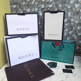 Gucci bolsa de compras de marca bolsa de papel de envoltura de regalo
