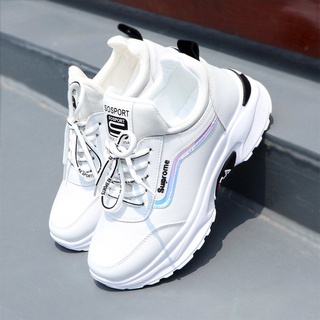 Zapatos Deportivos De Las Mujeres S Lentejuelas Blanco 2020 Verano Y Otoño Nueva Versión Coreana Todo-Partido Viaje Plano Transpirable Correr