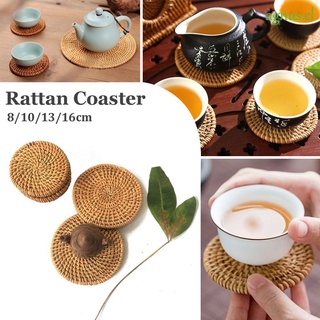 AGNUS Universal Cup Mat Hand-made Placemat Rattan Coaster Teapot Insulation Kitchen Woven Coffee Cup Table Mat Bowl Pad