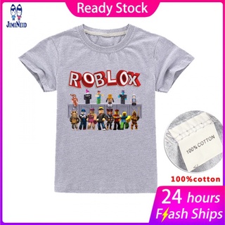 unisex roblox niños babyttshirt 100% algodón niña manga corta camisa de algodón niños cartoontshirt top