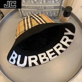 JC Burberry Gorra De Pescador estación europea nueva B letra Plaid Internet famoso Pescador sombrero De alta calidad bordado lavabo sombrero De moda para hombre